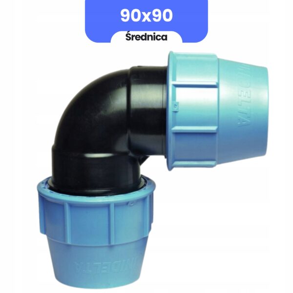 Wasserrohrbogen PE-Fitting 90 x 90 - STRONG – Bild 2