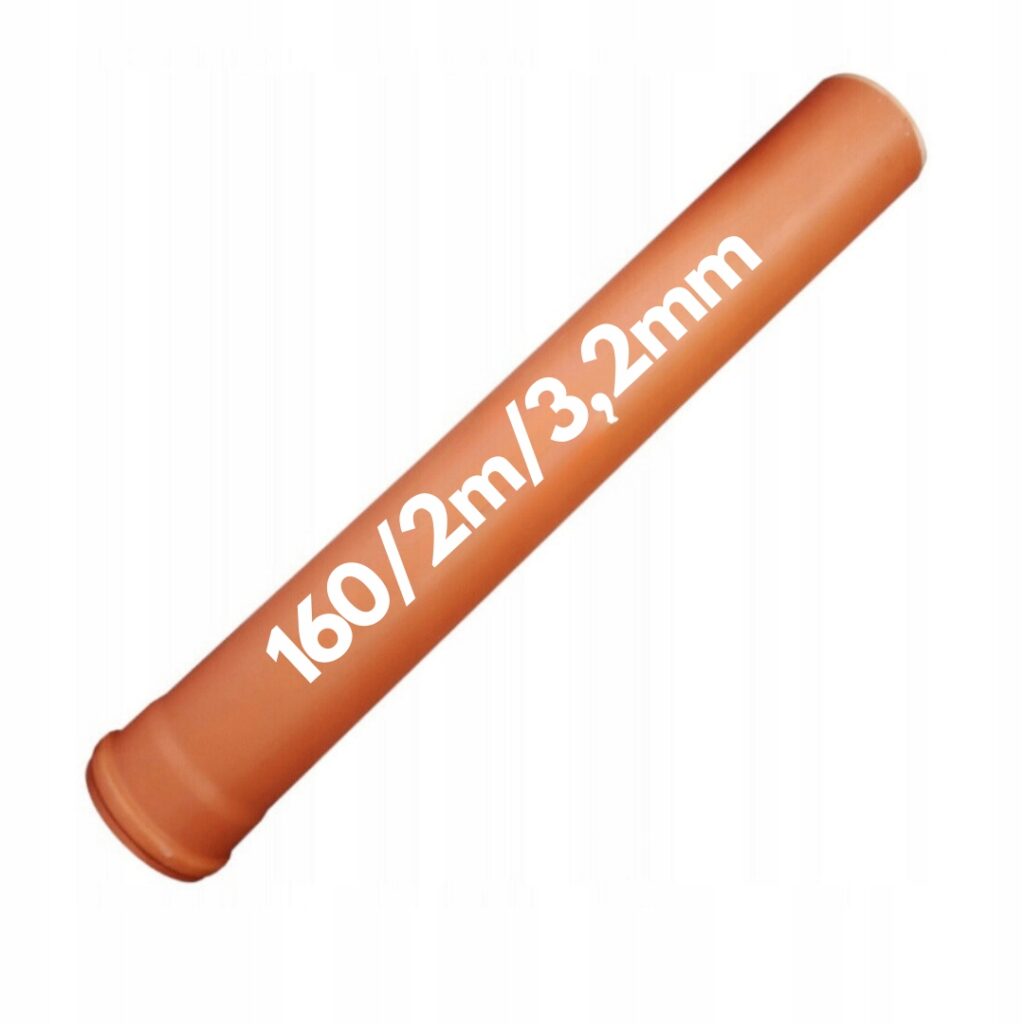 PVC Abwasserrohr DN160 2m SN2 - Wirtschaftliches Kanalrohr 3,2mm Wandstärke für leichte Außenanwendungen