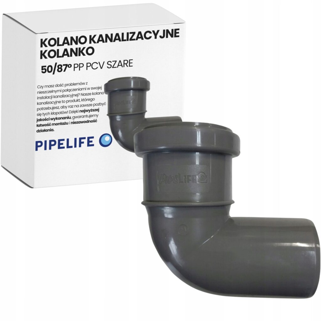 ABWASSER-KRÜMMER FI 50/87° PVC KRÜMMER PP GRAU