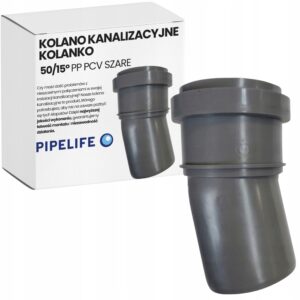 ABWASSER-KRÜMMER FI 50/15 PVC KRÜMMER PP GRAU