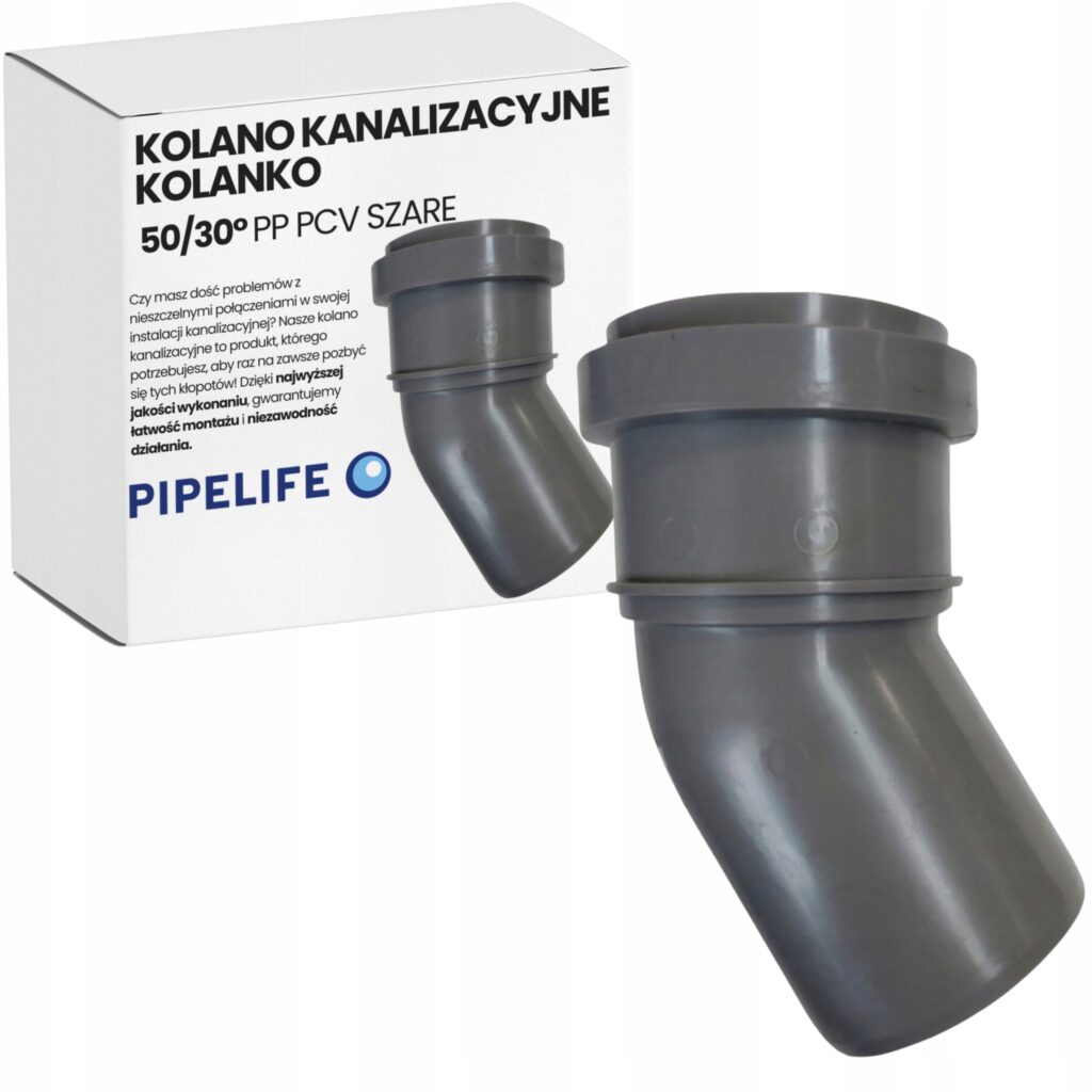 ABWASSER-KRÜMMER FI 50/30 PVC KRÜMMER PP GRAU