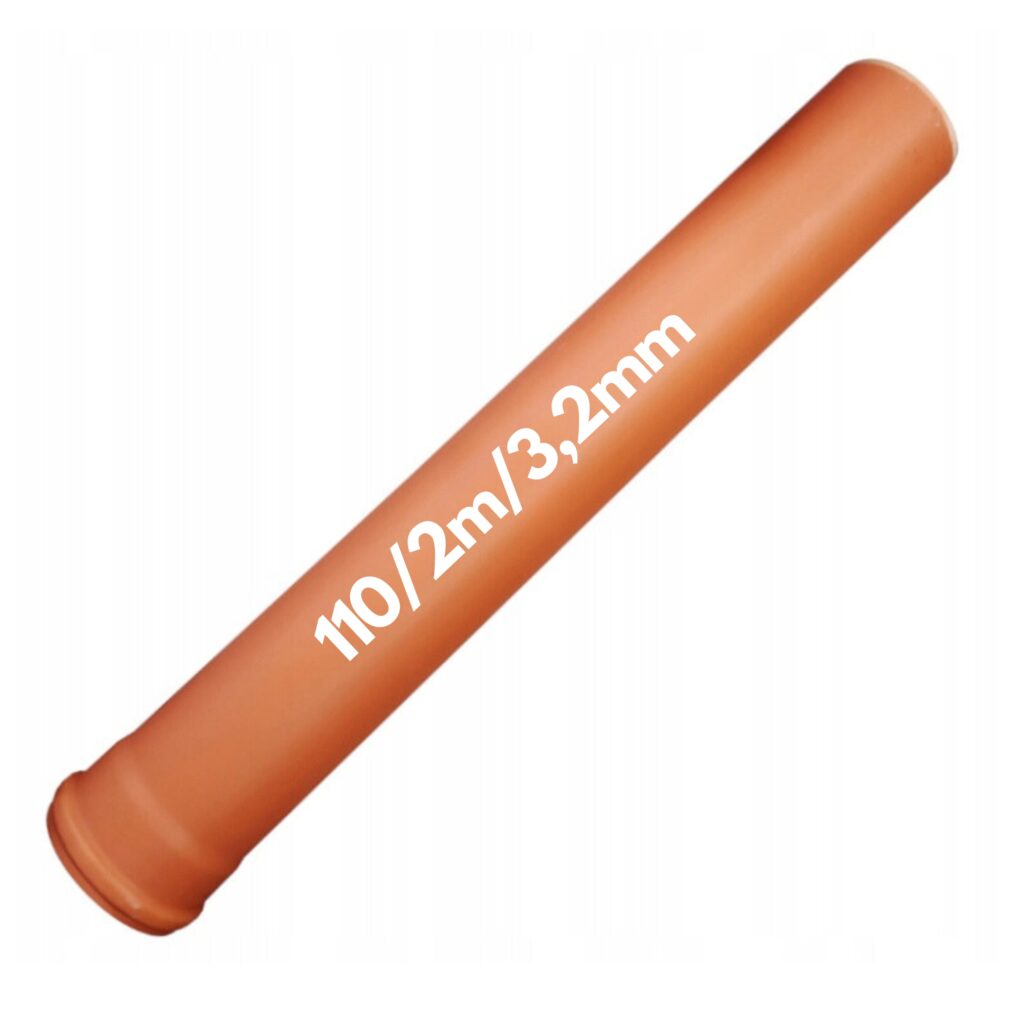 PVC Abwasserrohr DN110 2m SN8 - Premium Kanalrohr 3,2mm Wandstärke für sichere Abwasserleitung