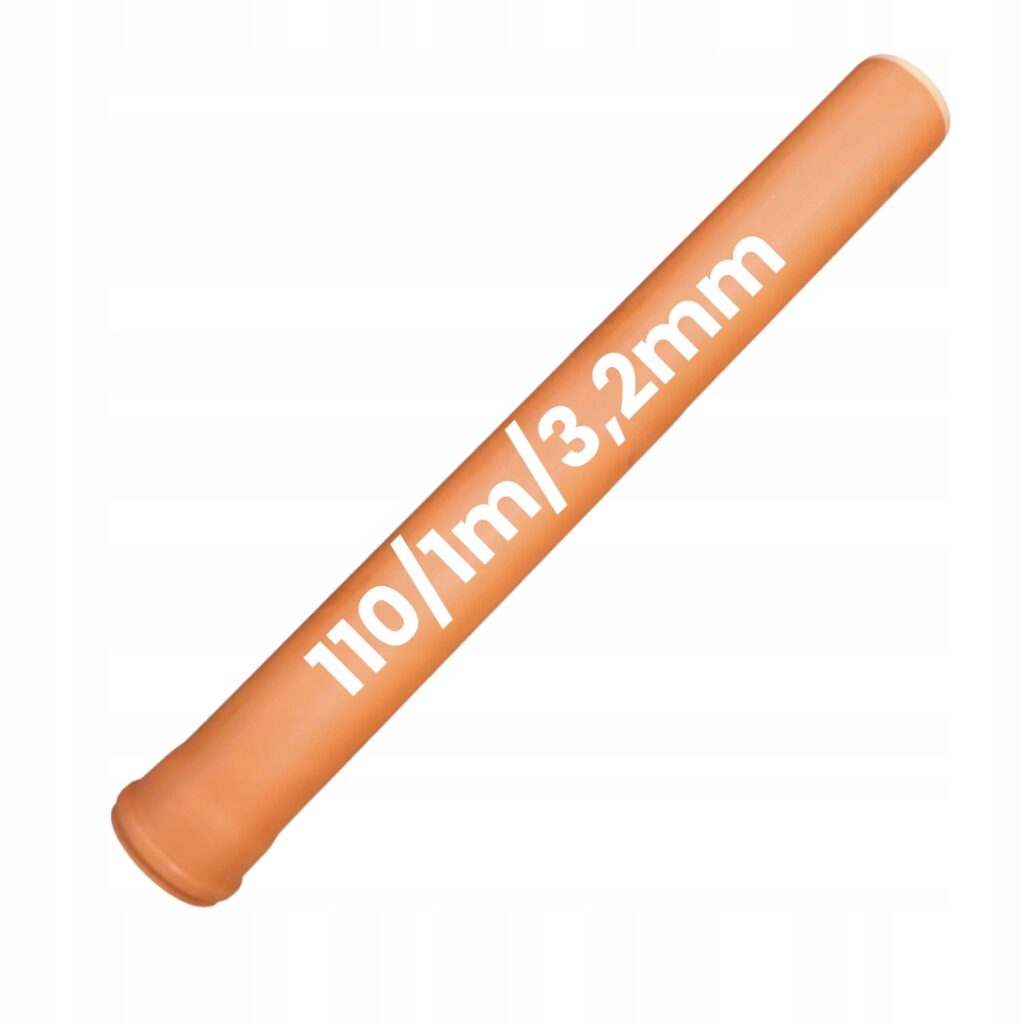 PVC Abwasserrohr DN110 1m SN8 - Robustes Kanalrohr 3,2mm Wandstärke für externe Standardentwässerung