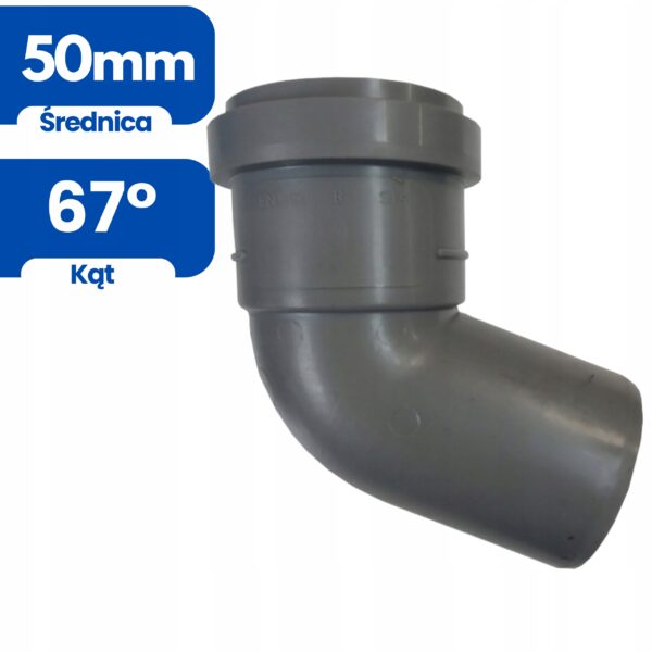 ABWASSER-KRÜMMER FI 50/67 PVC KRÜMMER PP GRAU – Bild 2