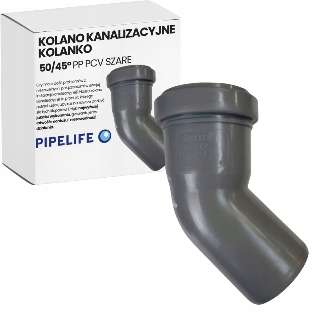 ABWASSER-KRÜMMER FI 50/45 PVC KRÜMMER PP GRAU
