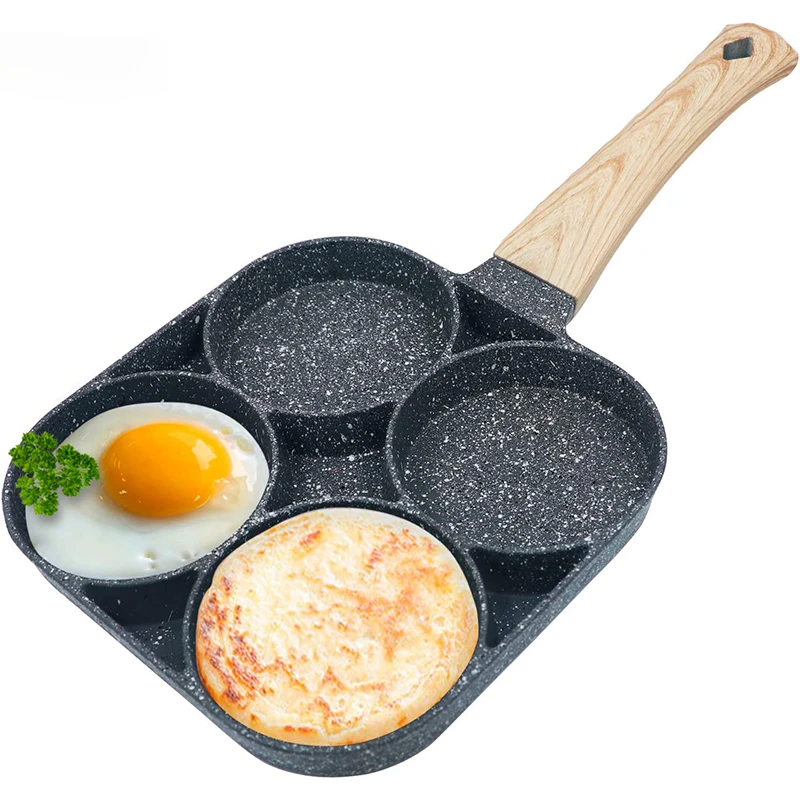 Antihaft Eierpfanne mit 2/4 Löchern - Professionelle Omelettpfanne für perfekte Frühstückseier
