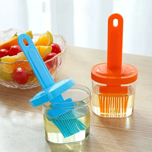 Silikon Ölspender mit Pinsel 2in1 - Praktische Ölflasche für Küche & Grill – Bild 4