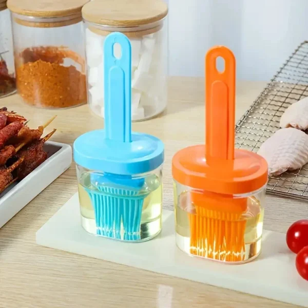 Silikon Ölspender mit Pinsel 2in1 - Praktische Ölflasche für Küche & Grill – Bild 6