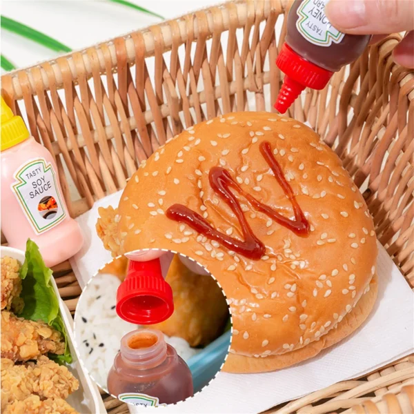 Mini Saucenflaschen 4er Set - Tragbare Gewürzbehälter für Lunchbox und Picknick – Bild 3