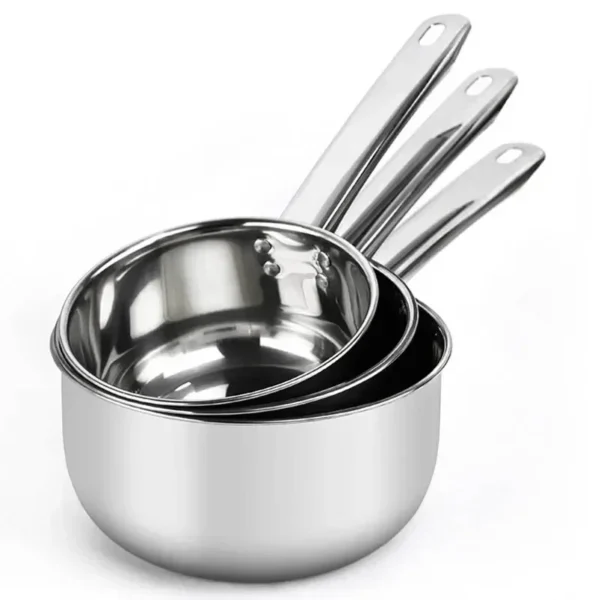Edelstahl Kochtopf Antihaft - Vielseitiger Milchtopf & Nudeltopf für Induktion S/M/L