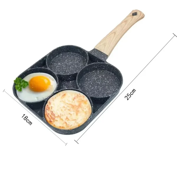 Antihaft Eierpfanne mit 2/4 Löchern - Professionelle Omelettpfanne für perfekte Frühstückseier – Bild 2