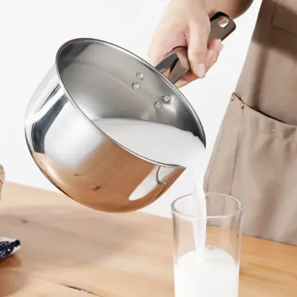 Edelstahl Kochtopf Antihaft - Vielseitiger Milchtopf & Nudeltopf für Induktion S/M/L – Bild 5