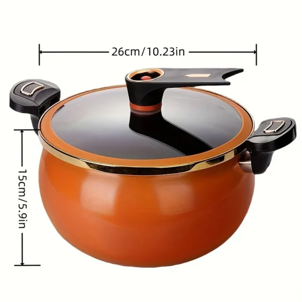 Schnellkochtopf 7L - Multifunktionaler Antihaft Druckkochtopf 26cm für Induktion und Gas – Bild 3